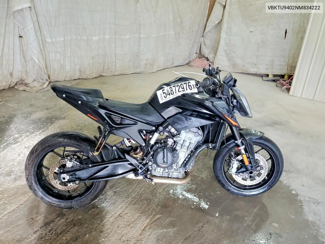 2022 Ktm 890 Duke R VIN: VBKTU9402NM834222 Lot: 54872976