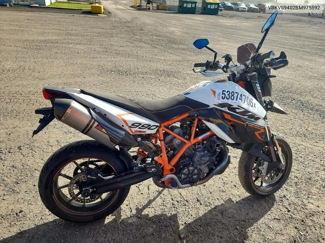 2011 Ktm 990 Supermoto VIN: VBKVS9402BM975592 Lot: 53874706