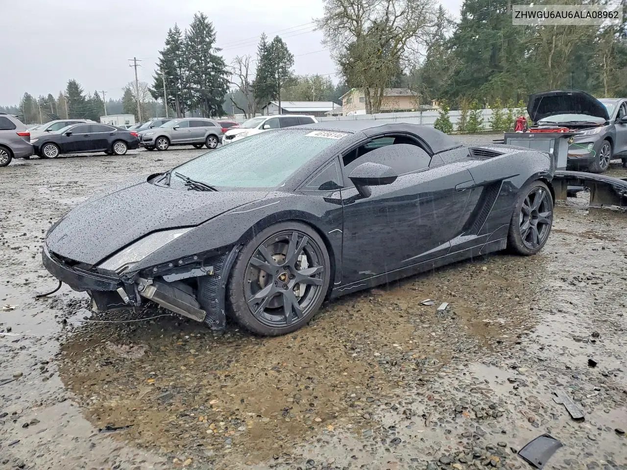 2010 Lamborghini Gallardo Spyder VIN: ZHWGU6AU6ALA08962 Lot: 46156146