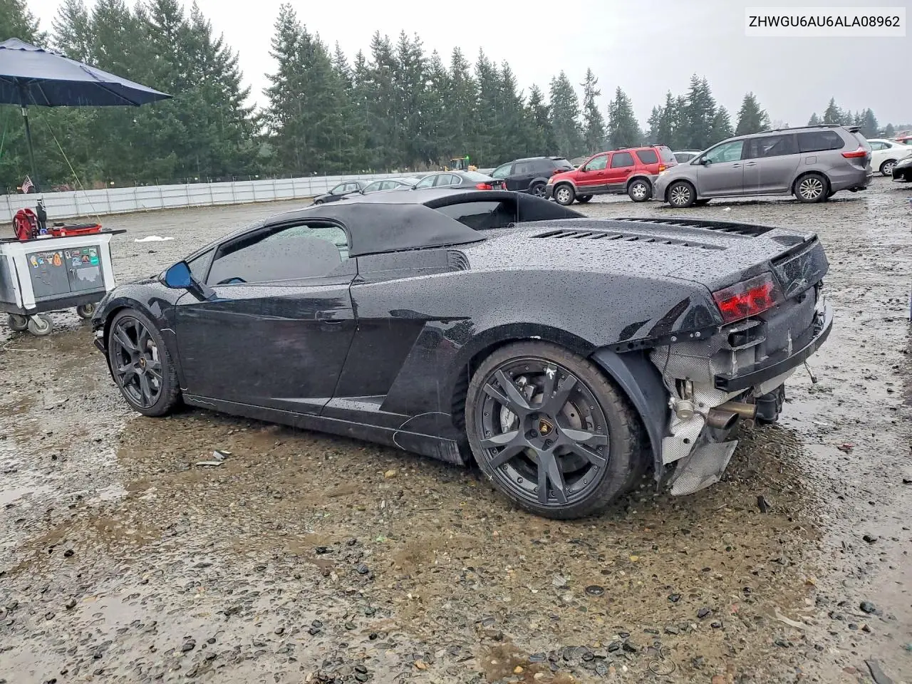 2010 Lamborghini Gallardo Spyder VIN: ZHWGU6AU6ALA08962 Lot: 46156146