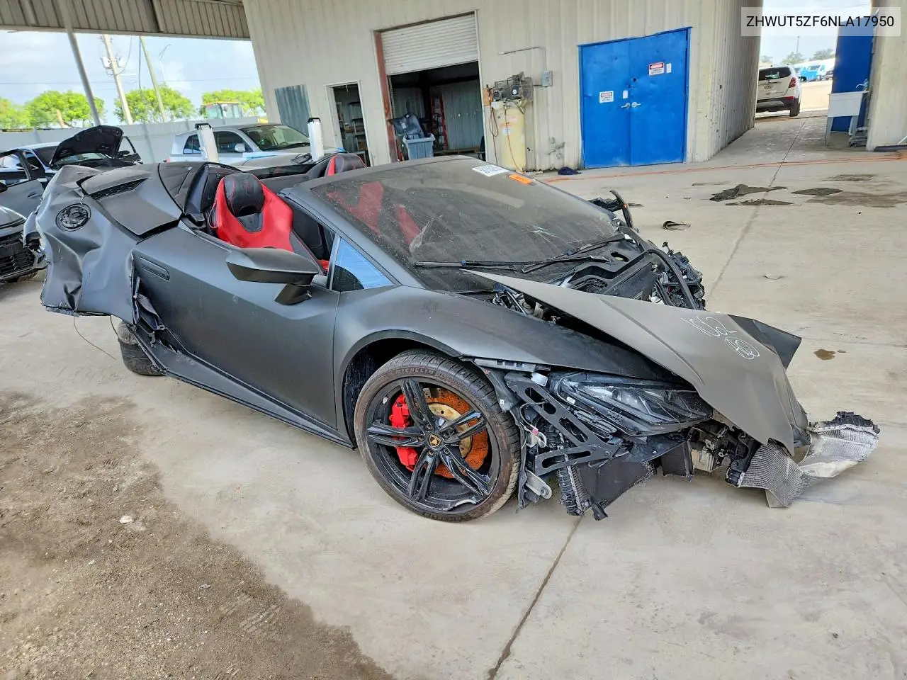 2022 Lamborghini Huracan Evo VIN: ZHWUT5ZF6NLA17950 Lot: 58105206