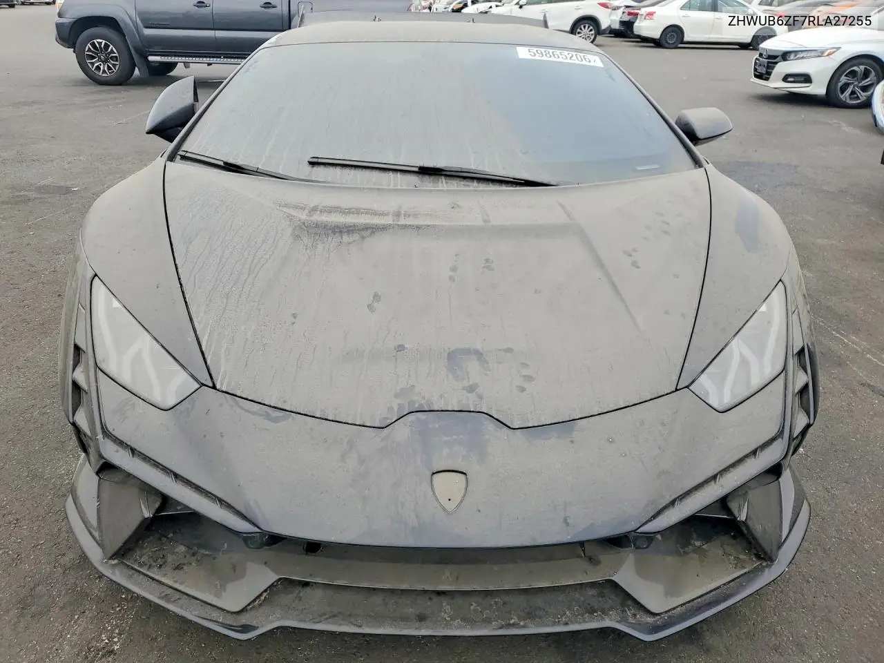 2024 Lamborghini Huracan Tecnica VIN: ZHWUB6ZF7RLA27255 Lot: 59865206