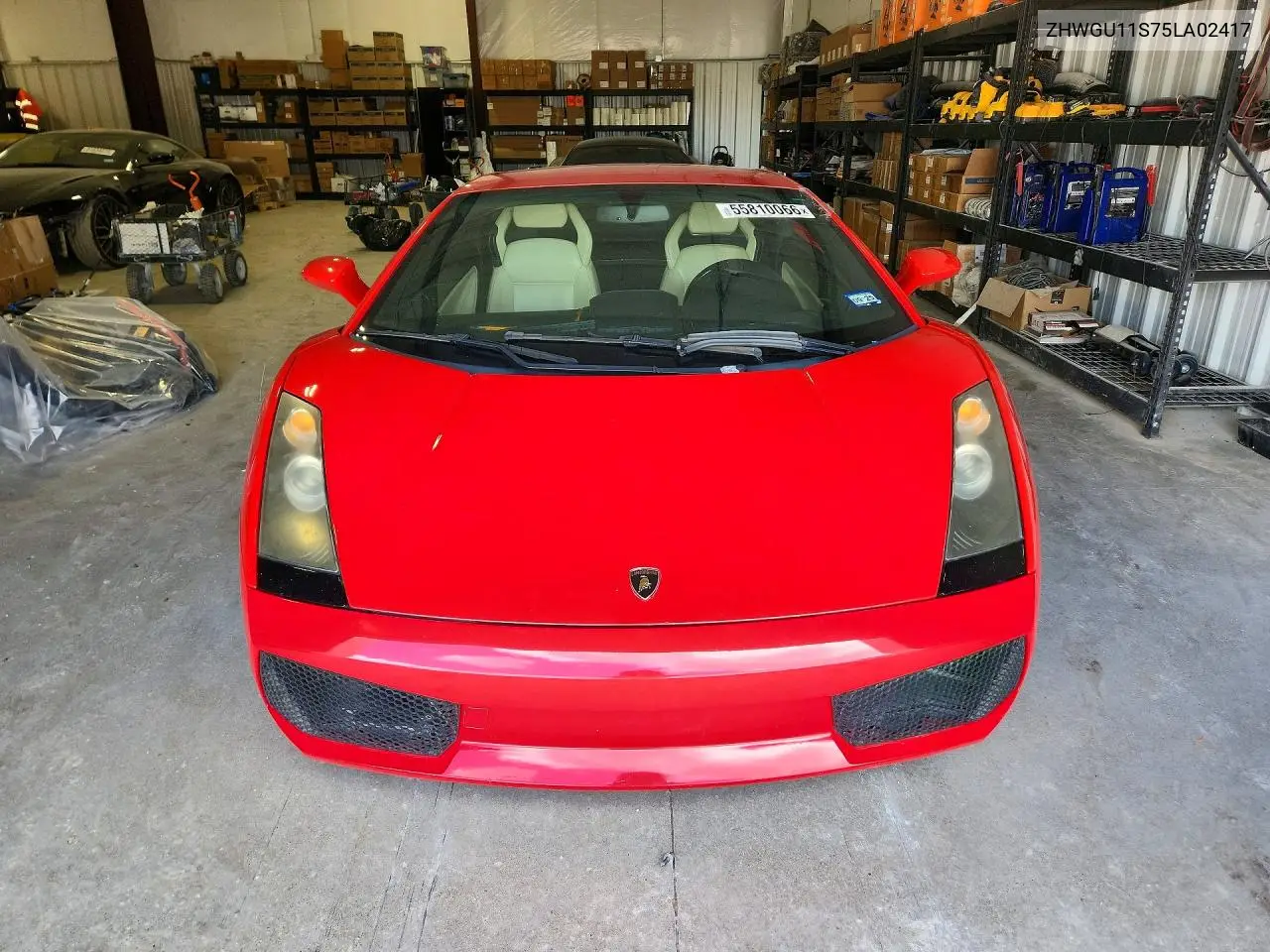 2005 Lamborghini Gallardo VIN: ZHWGU11S75LA02417 Lot: 55810066