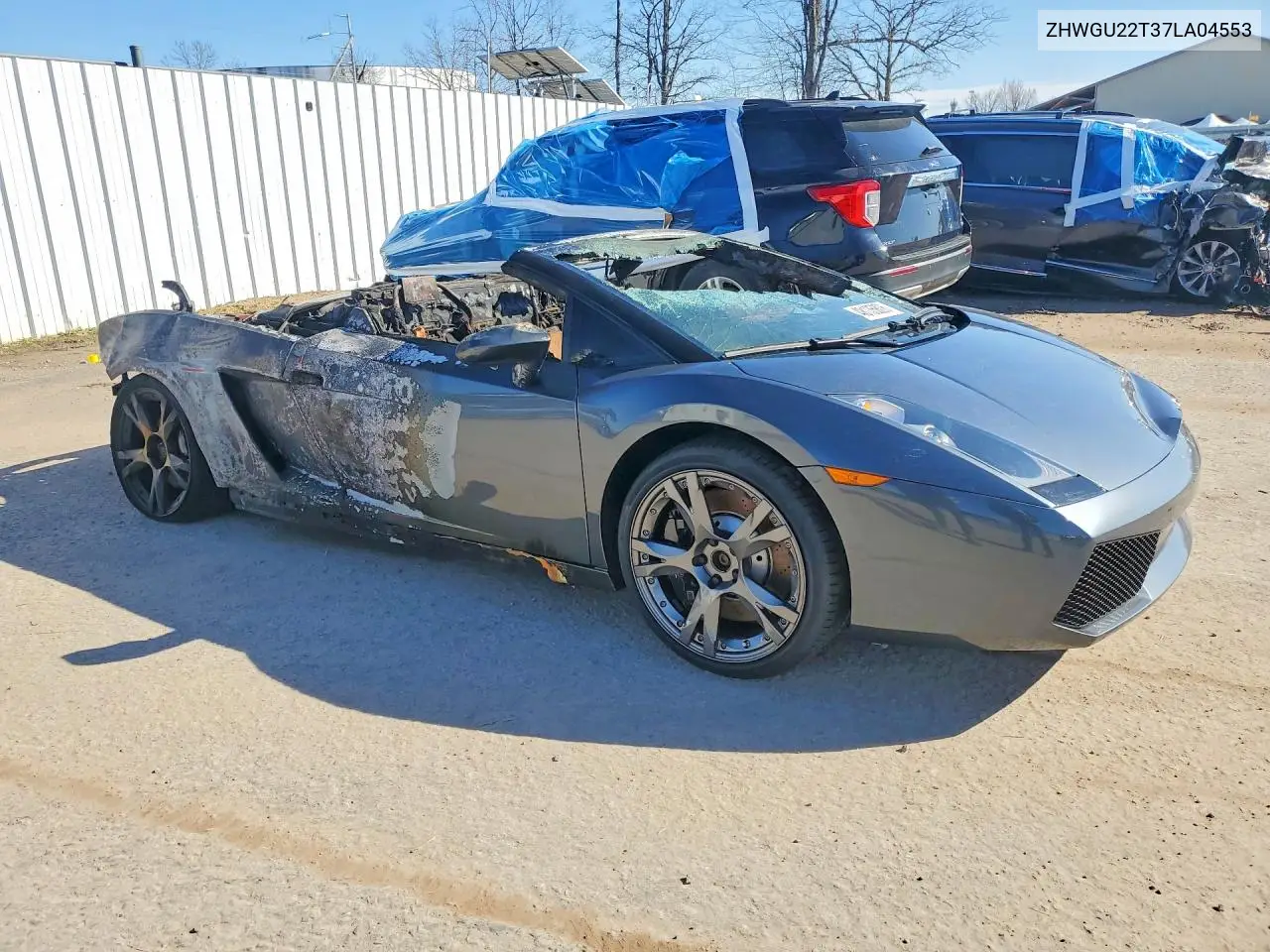 2007 Lamborghini Gallardo Spyder VIN: ZHWGU22T37LA04553 Lot: 48135806