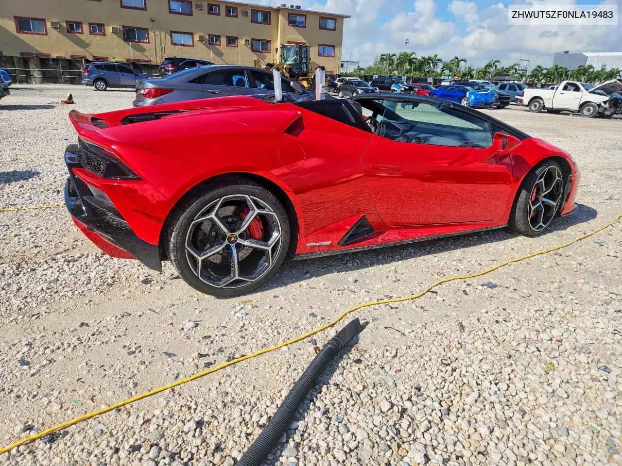 2022 Lamborghini Huracan Evo VIN: ZHWUT5ZF0NLA19483 Lot: 58326146