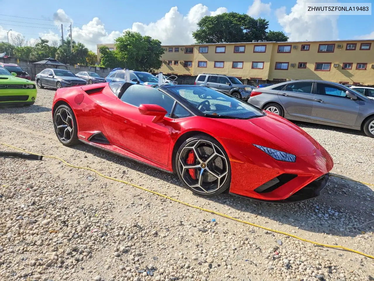 2022 Lamborghini Huracan Evo VIN: ZHWUT5ZF0NLA19483 Lot: 58326146