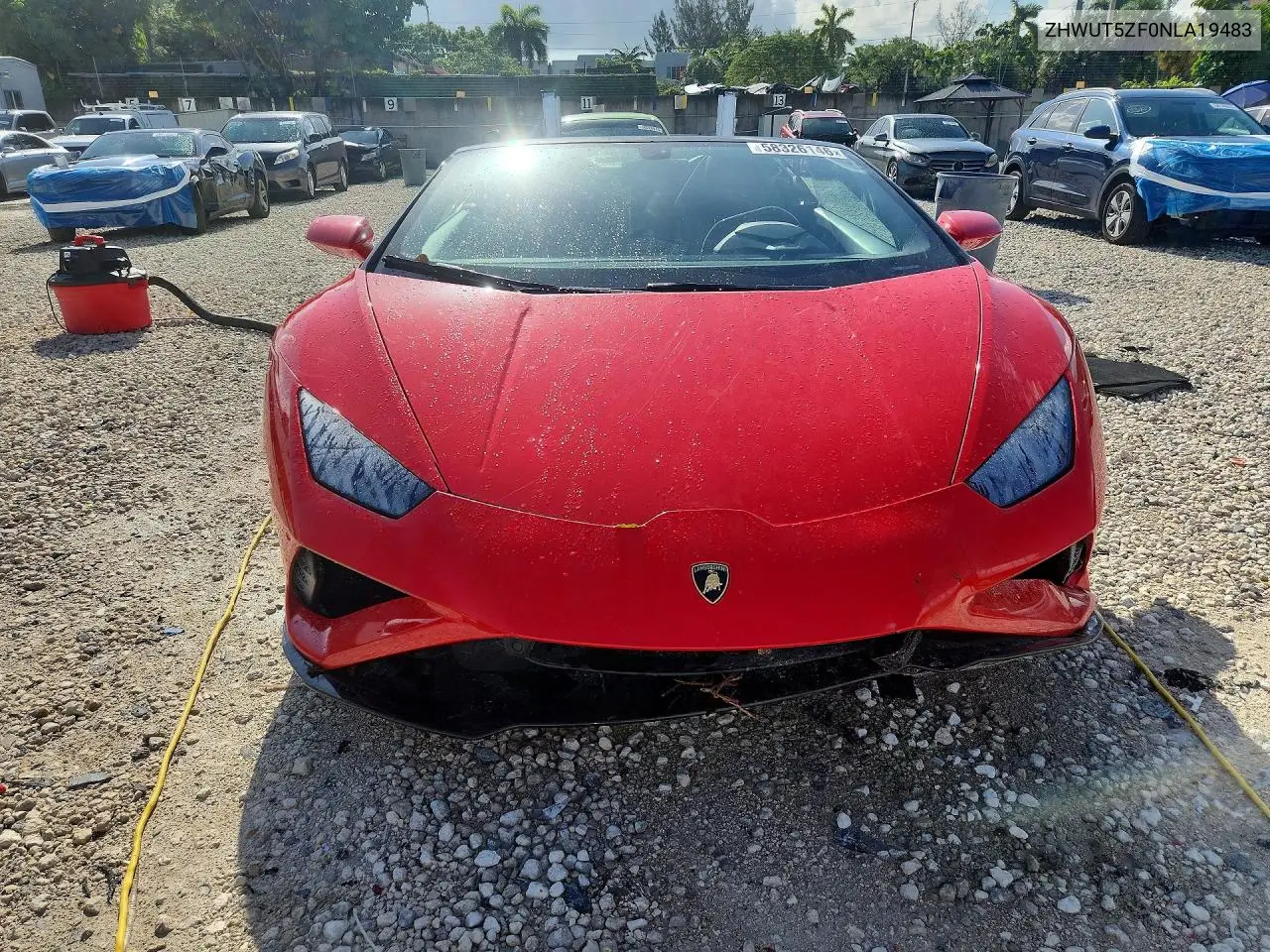 2022 Lamborghini Huracan Evo VIN: ZHWUT5ZF0NLA19483 Lot: 58326146