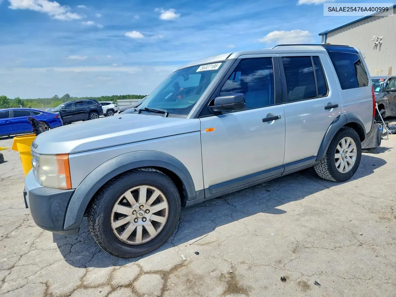 2006 Land Rover Lr3 Se VIN: SALAE25476A400999 Lot: 56327186