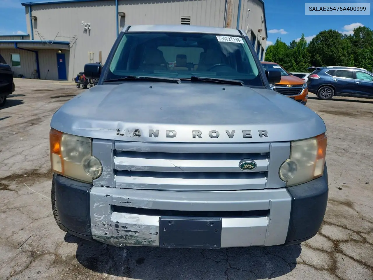 2006 Land Rover Lr3 Se VIN: SALAE25476A400999 Lot: 56327186