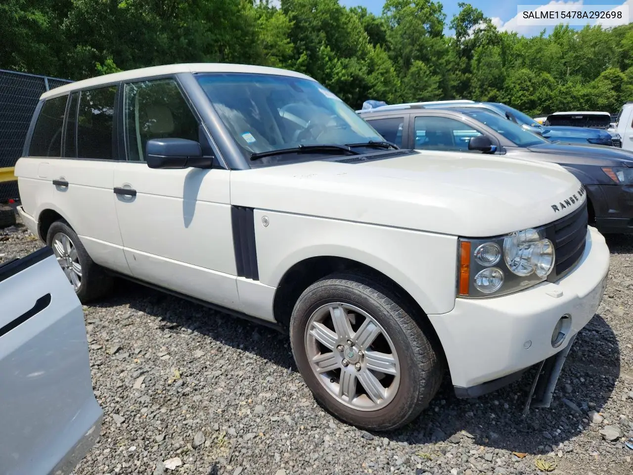 2008 Land Rover Range Rover Hse VIN: SALME15478A292698 Lot: 58772326