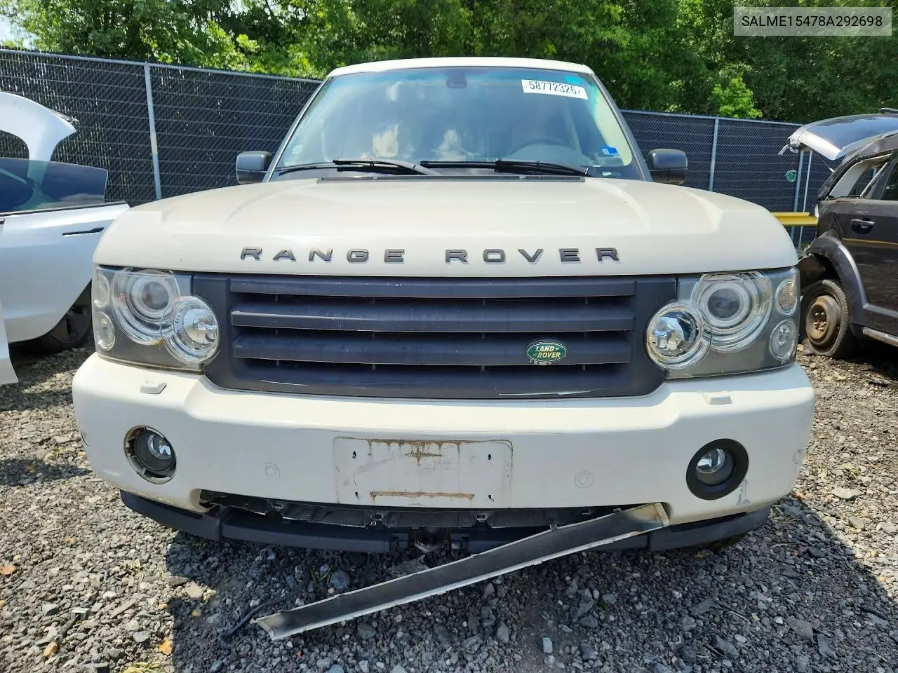 2008 Land Rover Range Rover Hse VIN: SALME15478A292698 Lot: 58772326