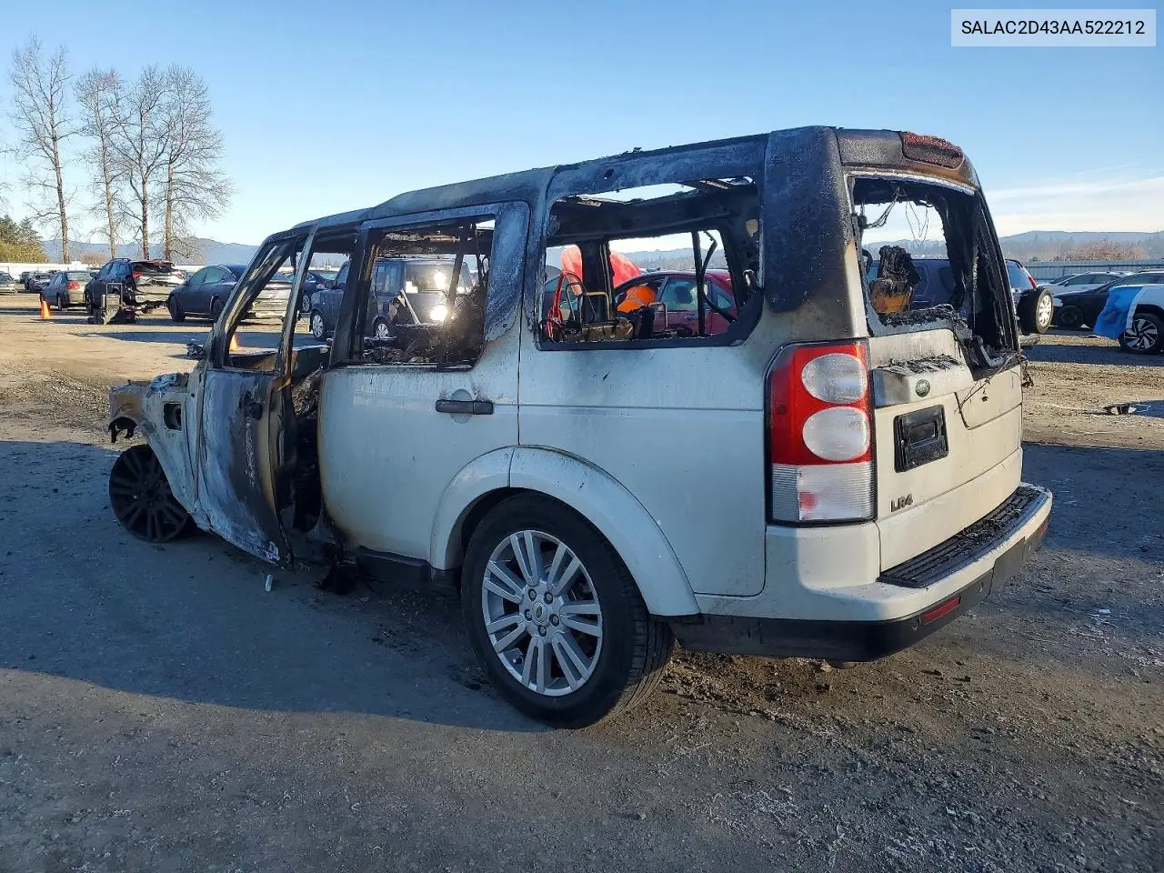 2010 Land Rover Lr4 VIN: SALAC2D43AA522212 Lot: 73928965