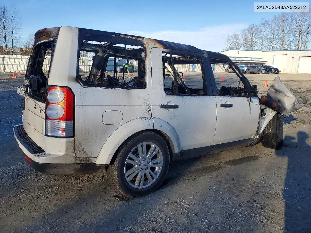 2010 Land Rover Lr4 VIN: SALAC2D43AA522212 Lot: 73928965