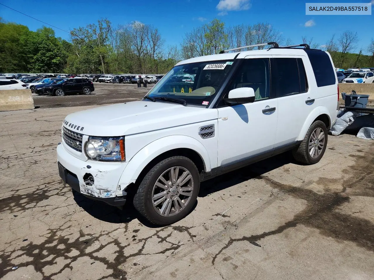 2011 Land Rover Lr4 Hse Luxury VIN: SALAK2D49BA557518 Lot: 52026686