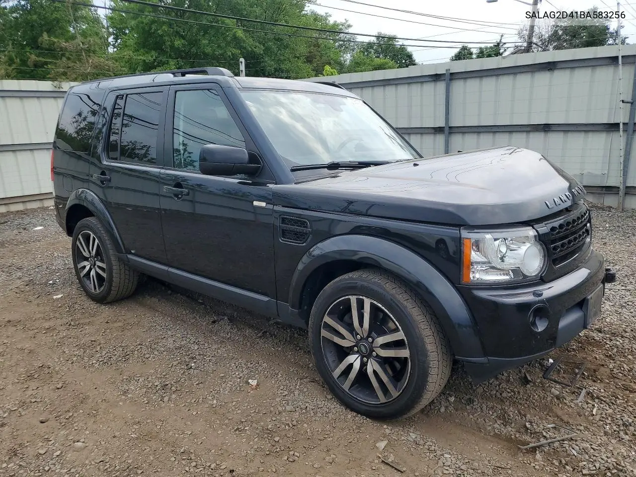 2011 Land Rover Lr4 Hse VIN: SALAG2D41BA583256 Lot: 58510686