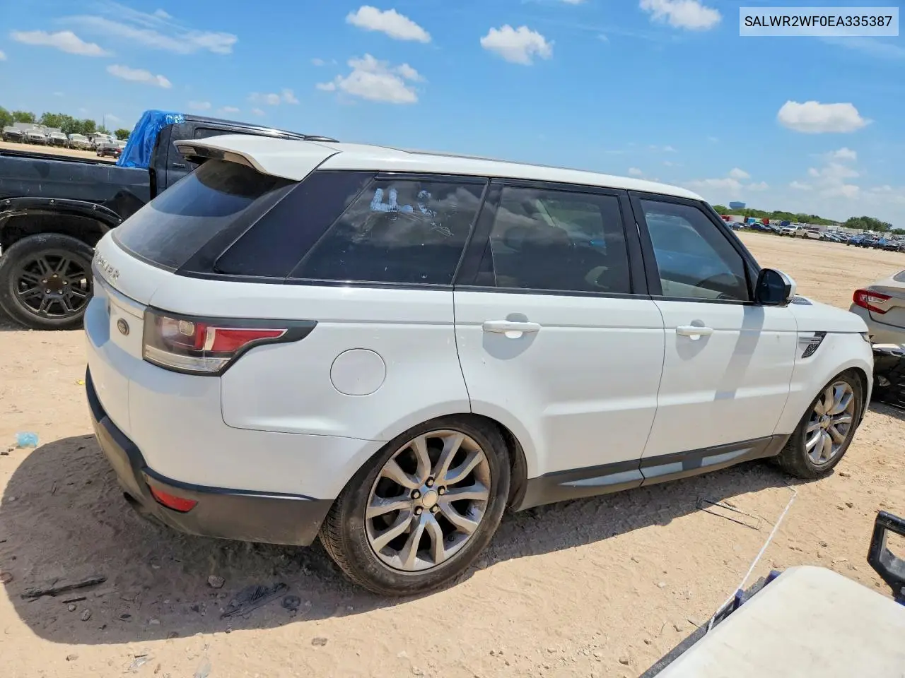 2014 Land Rover Range Rover Sport Hse VIN: SALWR2WF0EA335387 Lot: 59688716