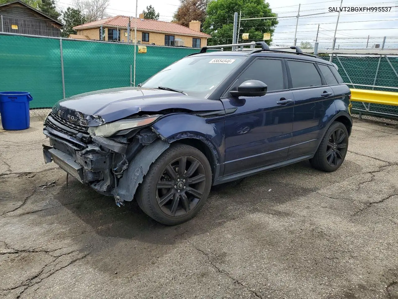 2015 Land Rover Range Rover Evoque Dynamic Premium VIN: SALVT2BGXFH995537 Lot: 55654346