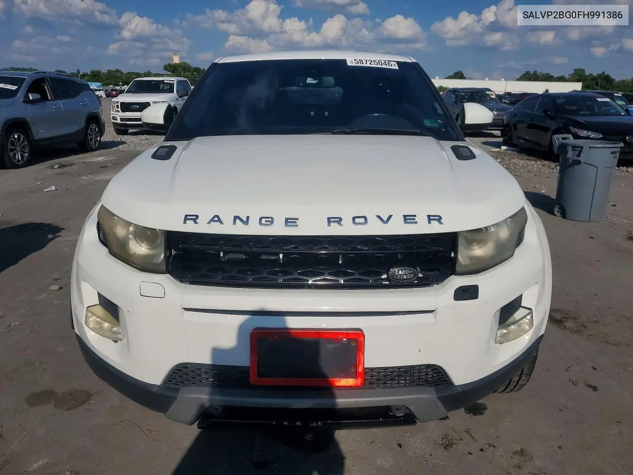 2015 Land Rover Range Rover Evoque Pure Plus VIN: SALVP2BG0FH991386 Lot: 58725046