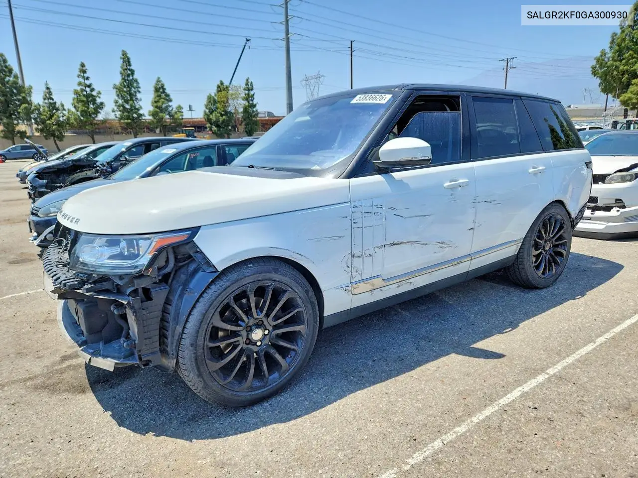 2016 Land Rover Range Rover VIN: SALGR2KF0GA300930 Lot: 53836626
