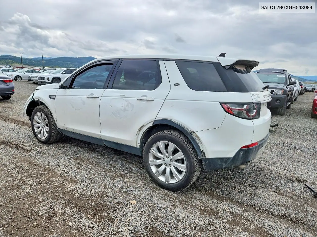 2016 Land Rover Discovery Sport Hse Luxury VIN: SALCT2BGXGH548084 Lot: 54544646