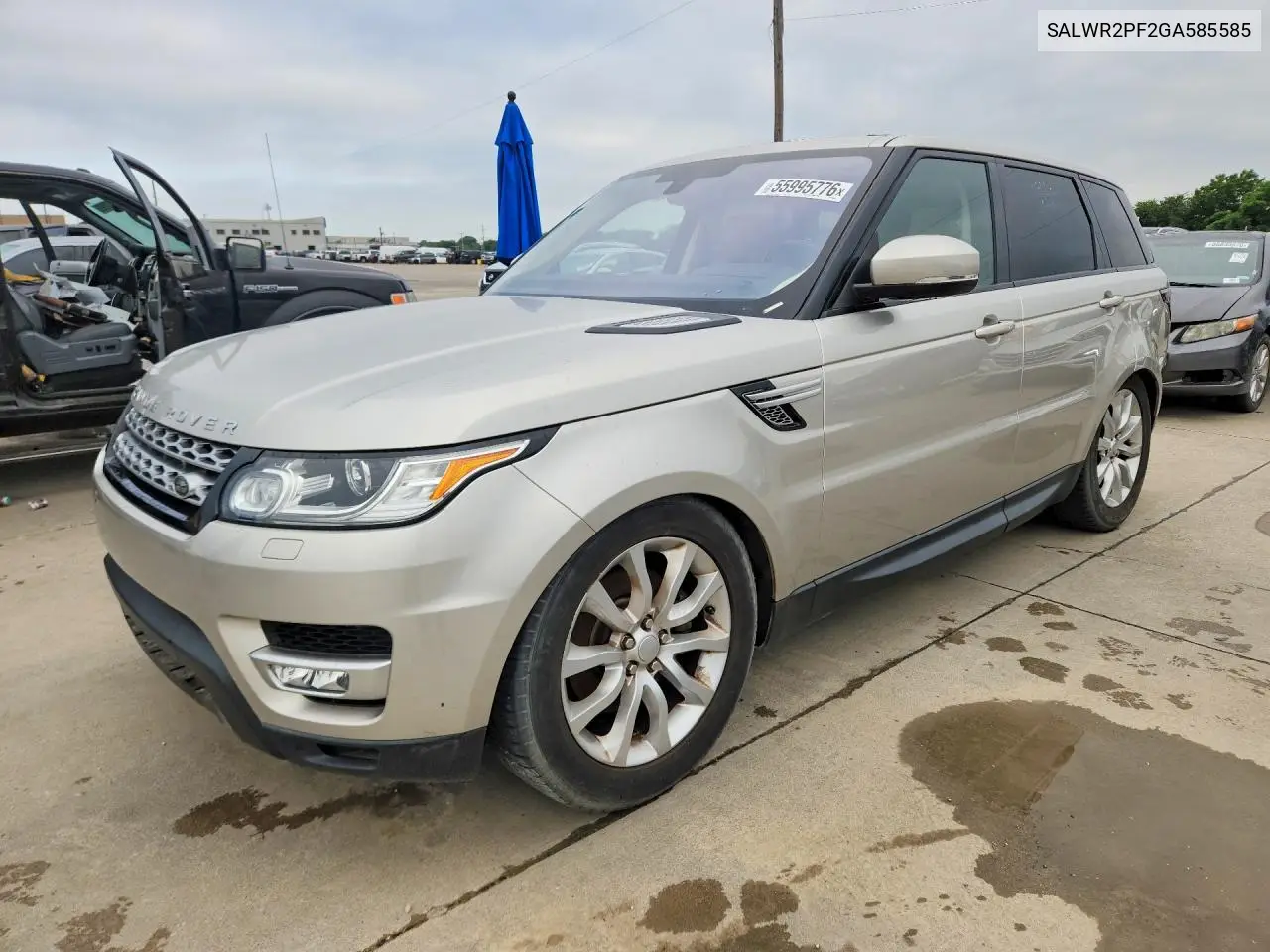 2016 Land Rover Range Rover Sport Hse VIN: SALWR2PF2GA585585 Lot: 55995776