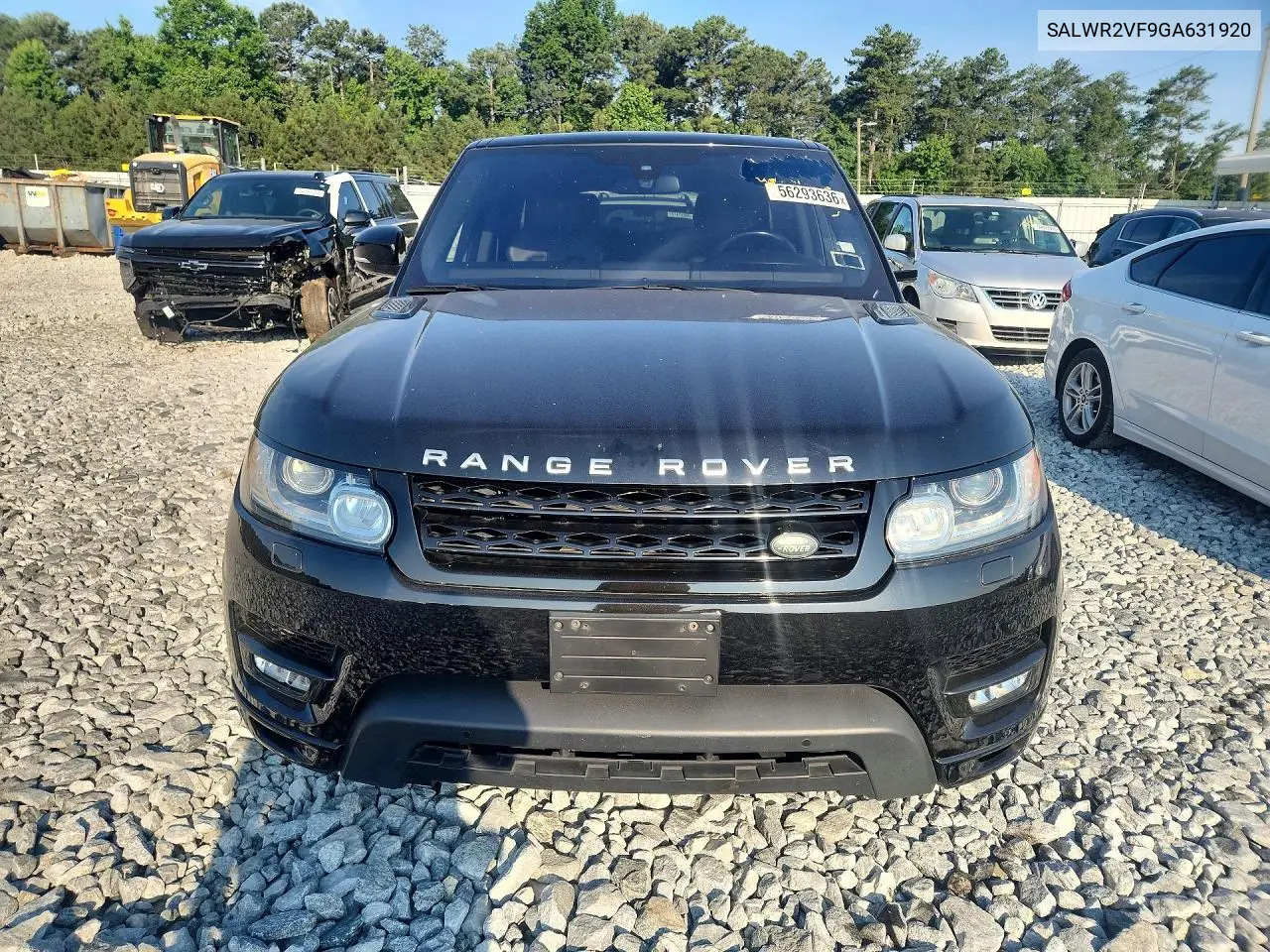 2016 Land Rover Range Rover Sport Hse VIN: SALWR2VF9GA631920 Lot: 56293636