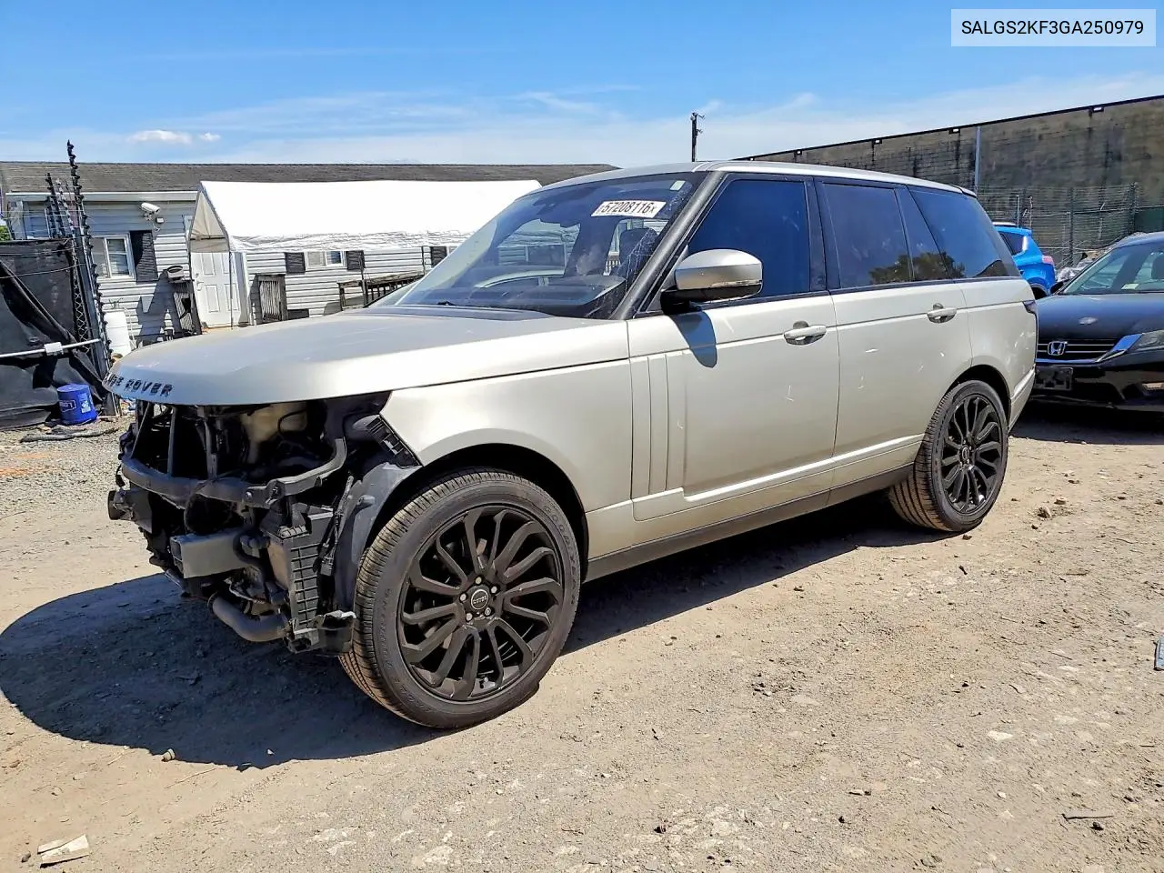 2016 Land Rover Range Rover Hse VIN: SALGS2KF3GA250979 Lot: 57208116