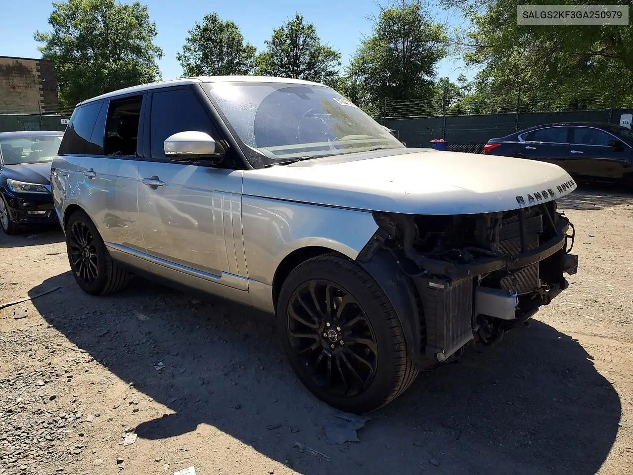 2016 Land Rover Range Rover Hse VIN: SALGS2KF3GA250979 Lot: 57208116