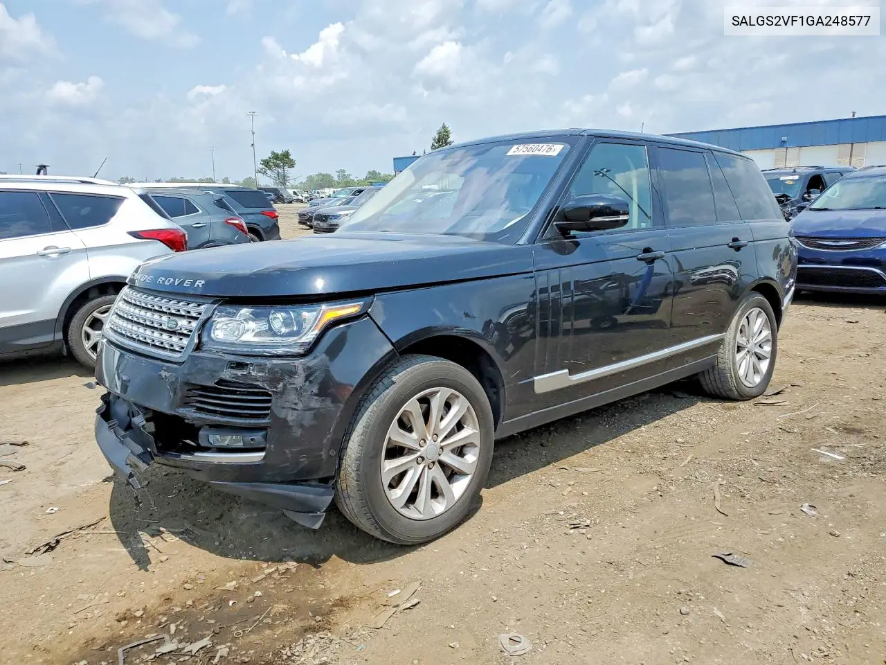 2016 Land Range Rove VIN: SALGS2VF1GA248577 Lot: 57560476