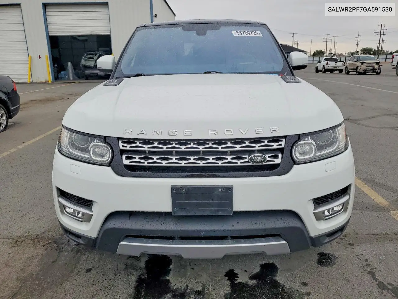 2016 Land Rover Range Rover Sport Hse VIN: SALWR2PF7GA591530 Lot: 58730796