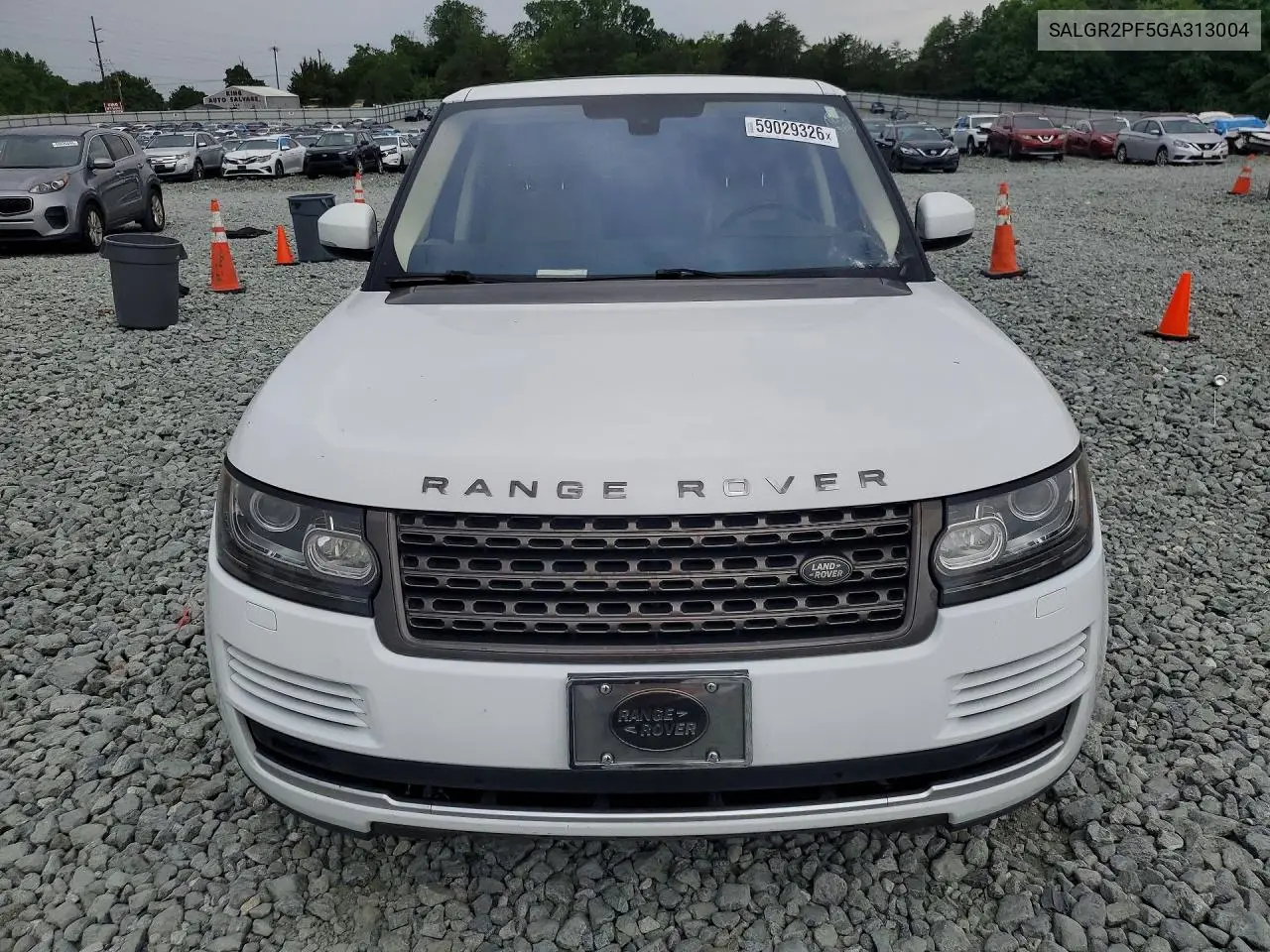 2016 Land Rover Range Rover VIN: SALGR2PF5GA313004 Lot: 59029326