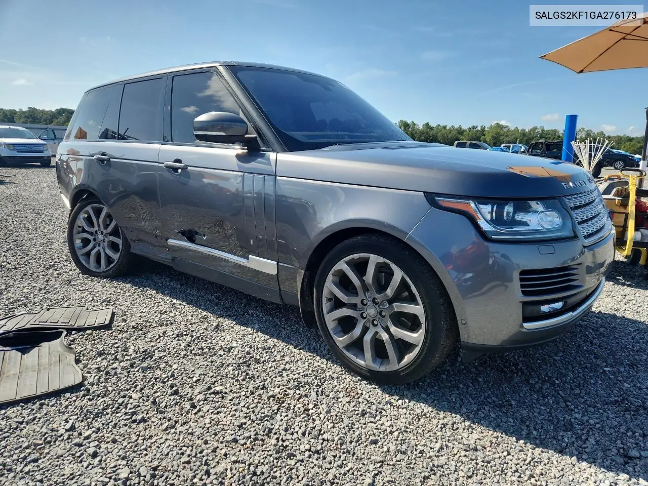 2016 Land Rover Range Rover Hse VIN: SALGS2KF1GA276173 Lot: 59239346