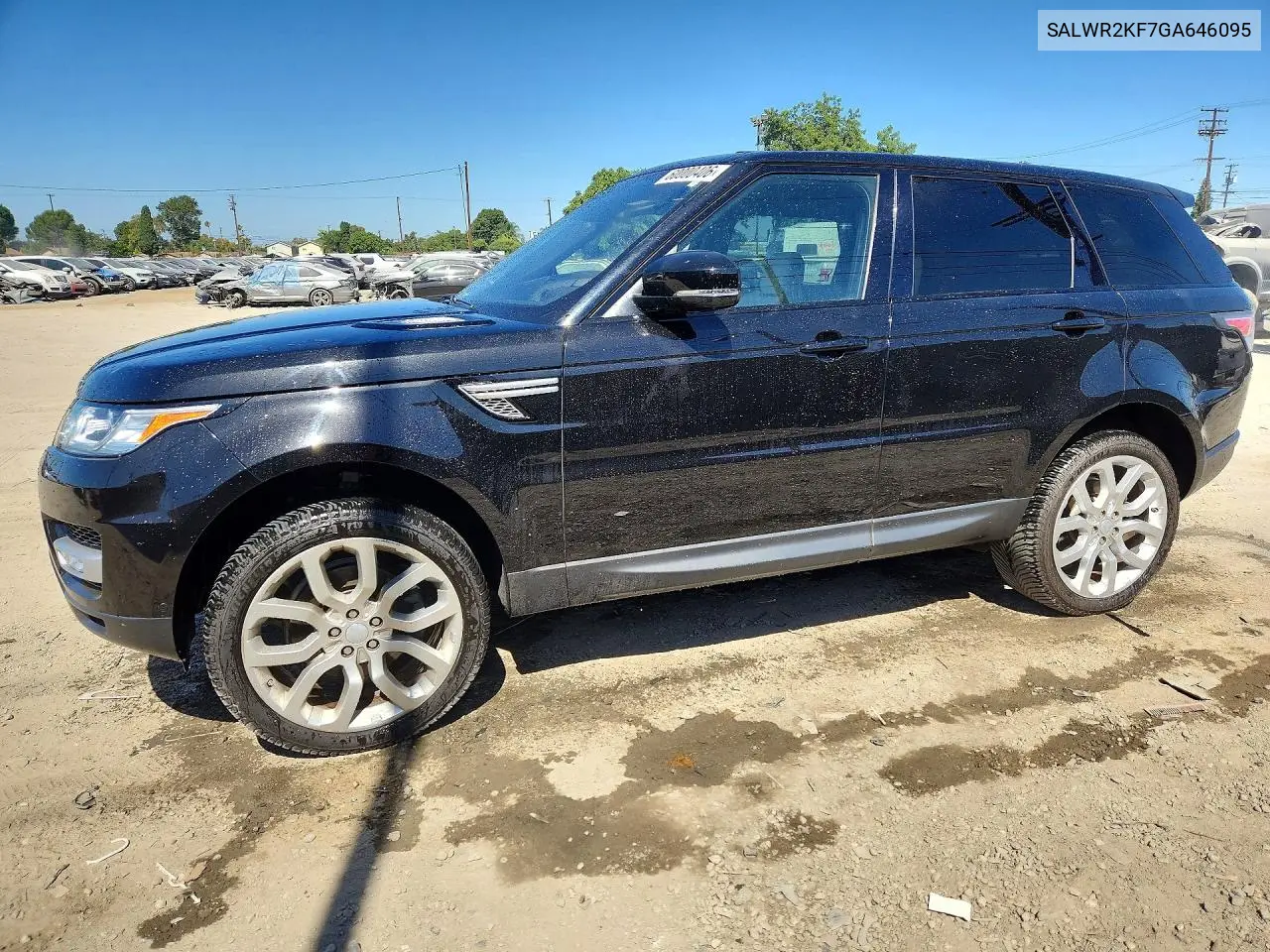 2016 Land Rover Range Rover Sport Hse VIN: SALWR2KF7GA646095 Lot: 60000406