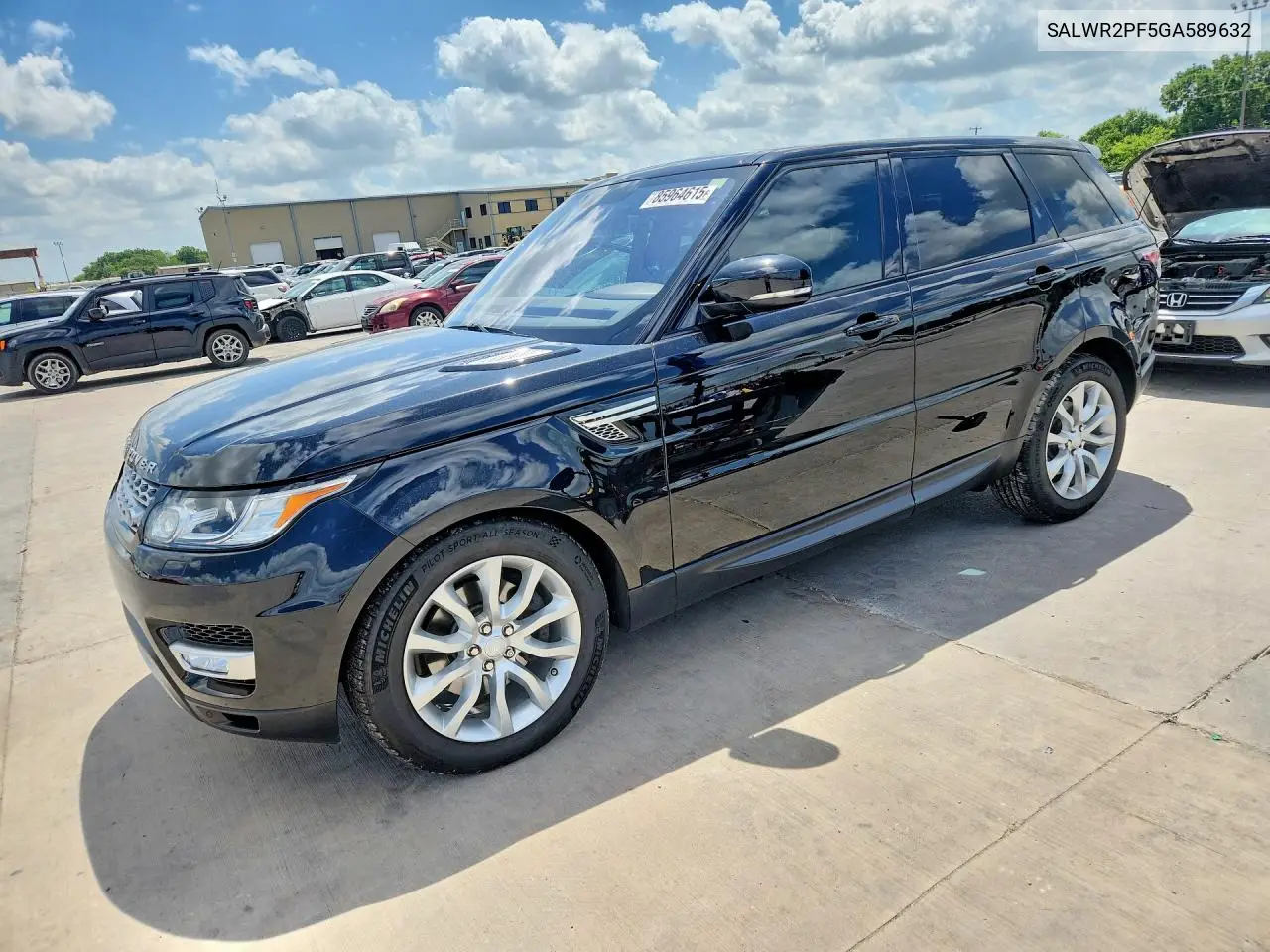 2016 Land Rover Range Rover Sport Hse VIN: SALWR2PF5GA589632 Lot: 85964615