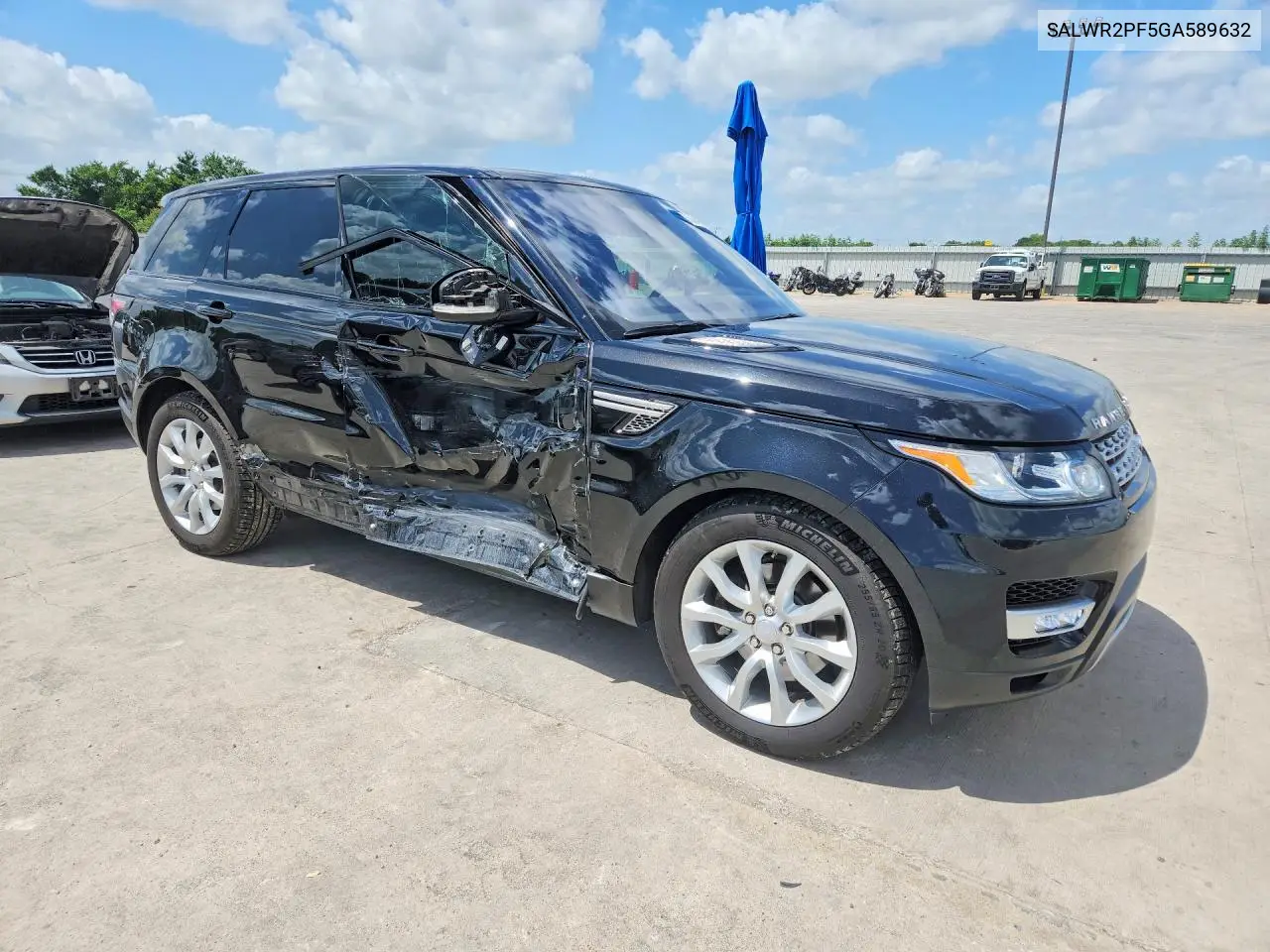 2016 Land Rover Range Rover Sport Hse VIN: SALWR2PF5GA589632 Lot: 85964615