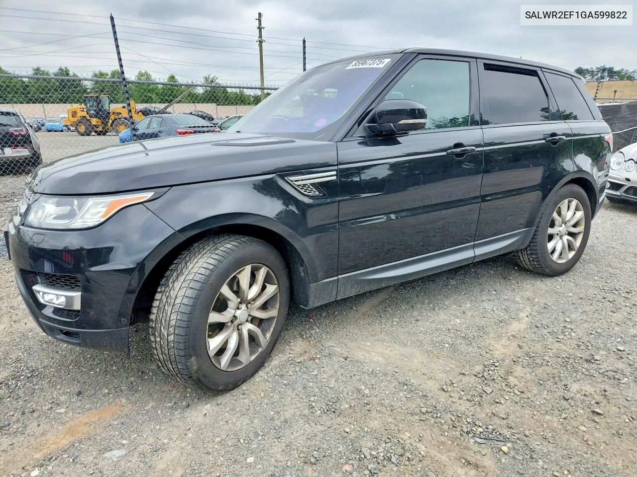 2016 Land Rover Range Rover Sport Sc VIN: SALWR2EF1GA599822 Lot: 85967375