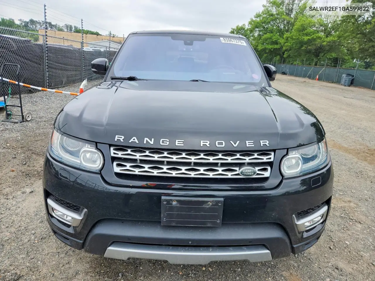 2016 Land Rover Range Rover Sport Sc VIN: SALWR2EF1GA599822 Lot: 85967375