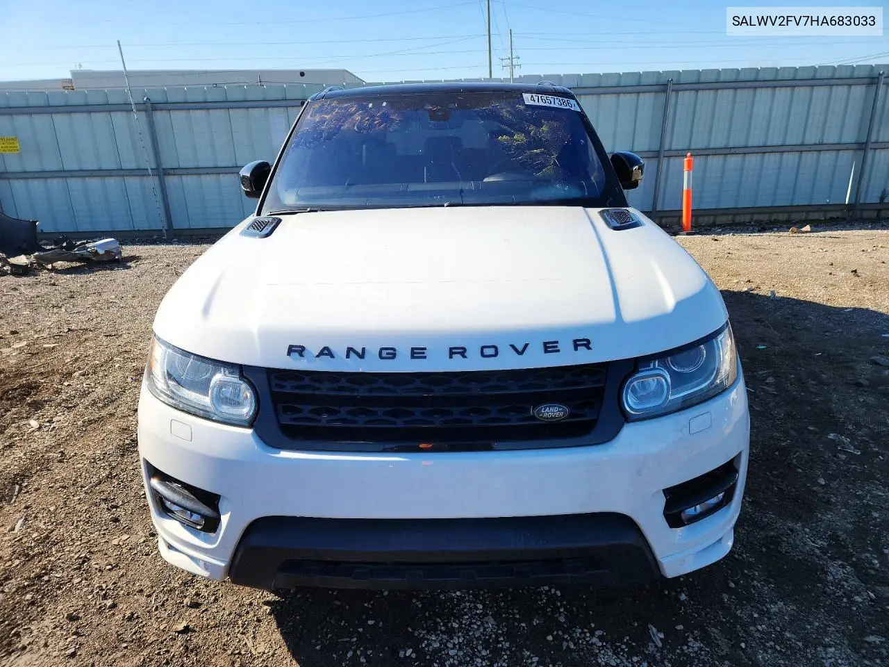 2017 Land Rover Range Rover Sport Hse Dynamic VIN: SALWV2FV7HA683033 Lot: 47657386