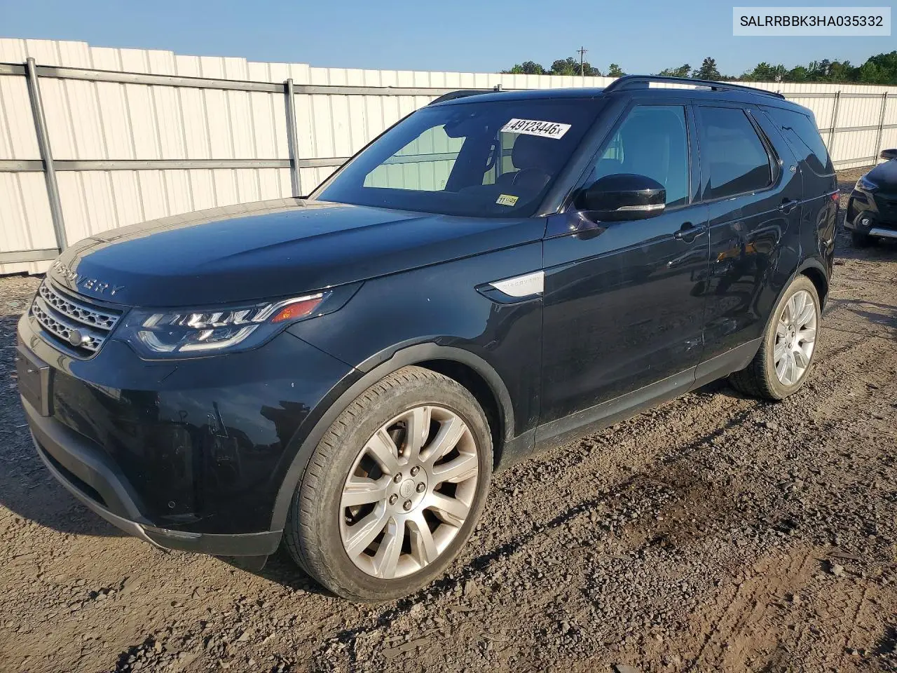 2017 Land Rover Discovery Hse VIN: SALRRBBK3HA035332 Lot: 49123446