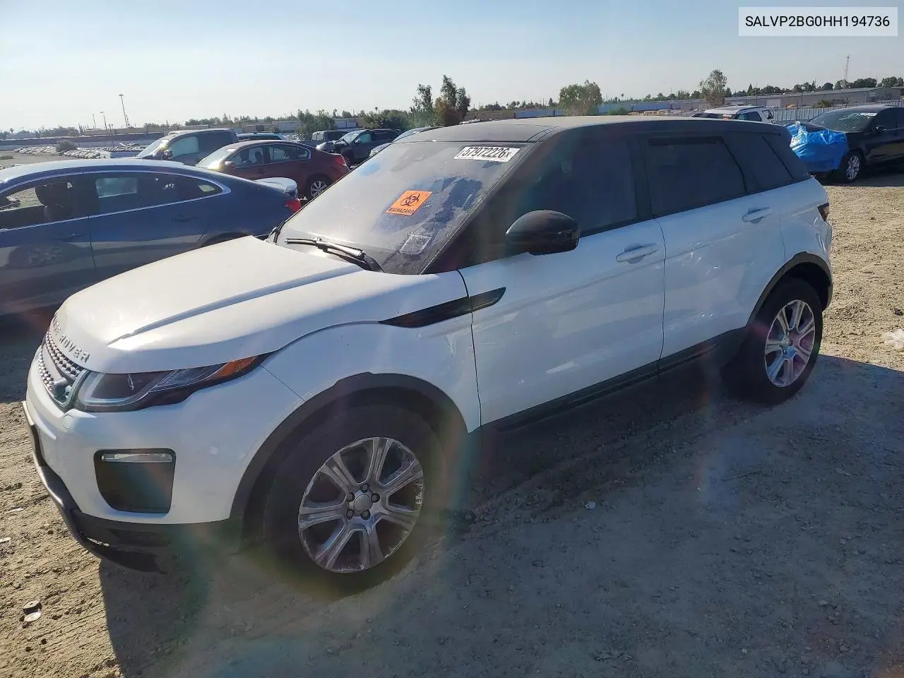 2017 Land Rover Range Rover Evoque Se VIN: SALVP2BG0HH194736 Lot: 57972226