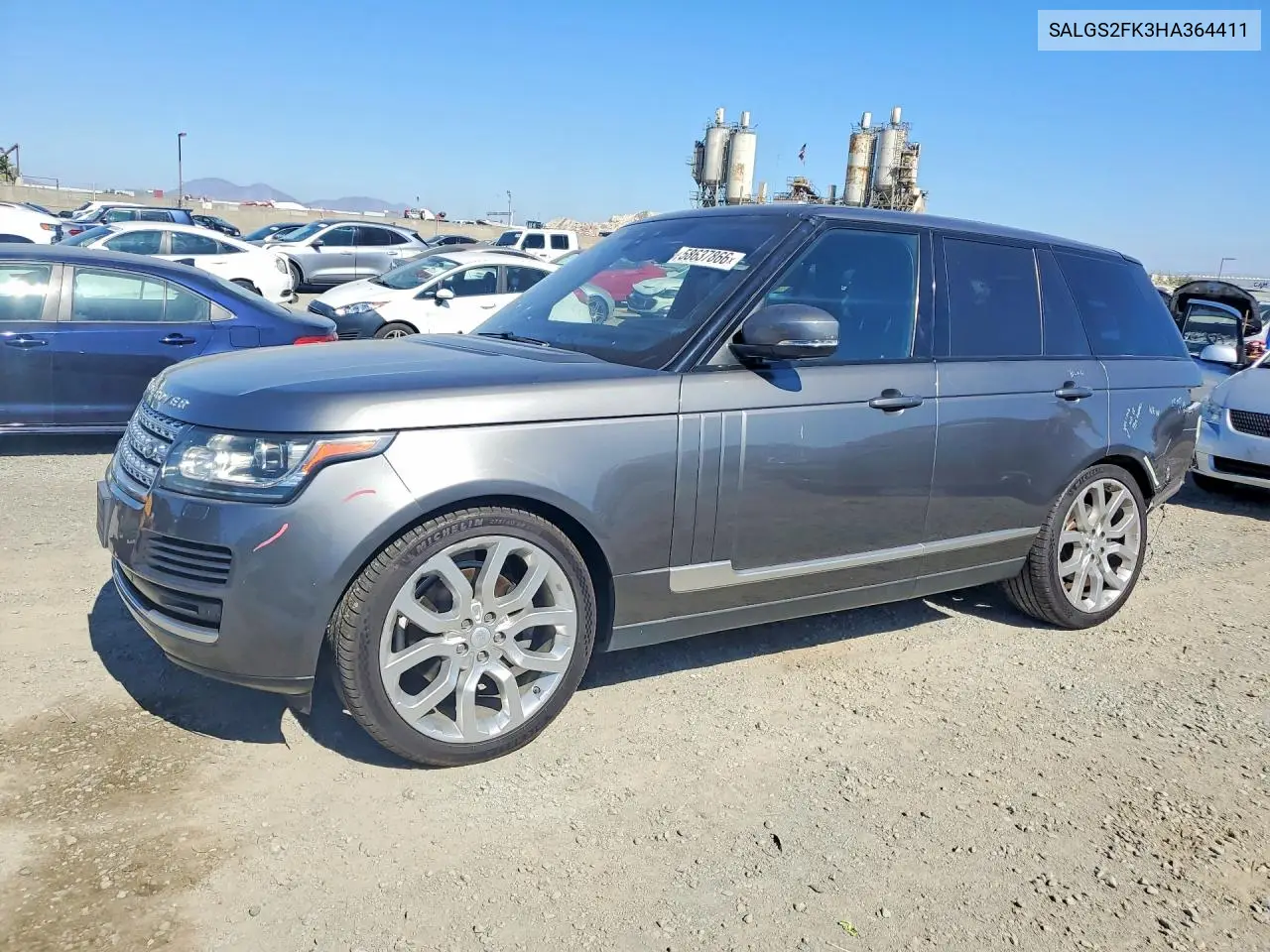 2017 Land Rover Range Rover Hse VIN: SALGS2FK3HA364411 Lot: 58637866