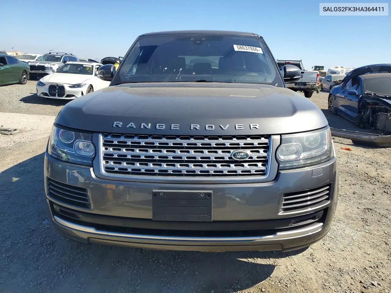 2017 Land Rover Range Rover Hse VIN: SALGS2FK3HA364411 Lot: 58637866