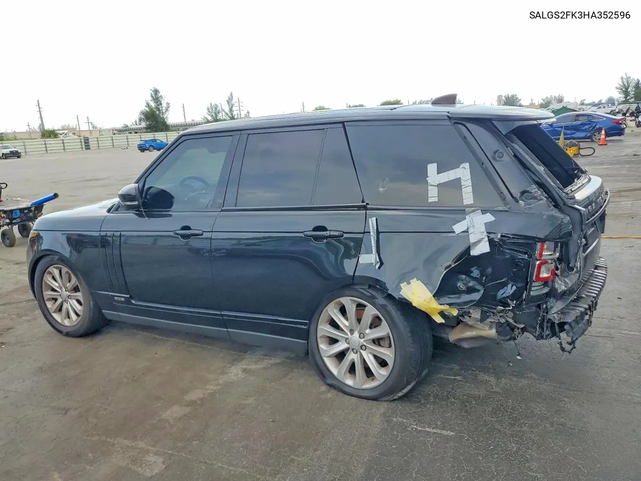2017 Land Rover Range Rover Hse VIN: SALGS2FK3HA352596 Lot: 76296705