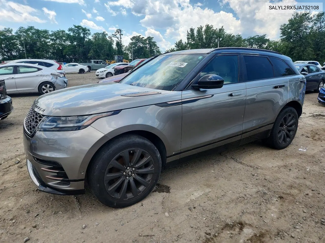 2018 Land Rover Range Rover Velar R-Dynamic Se VIN: SALYL2RX5JA752108 Lot: 57087756