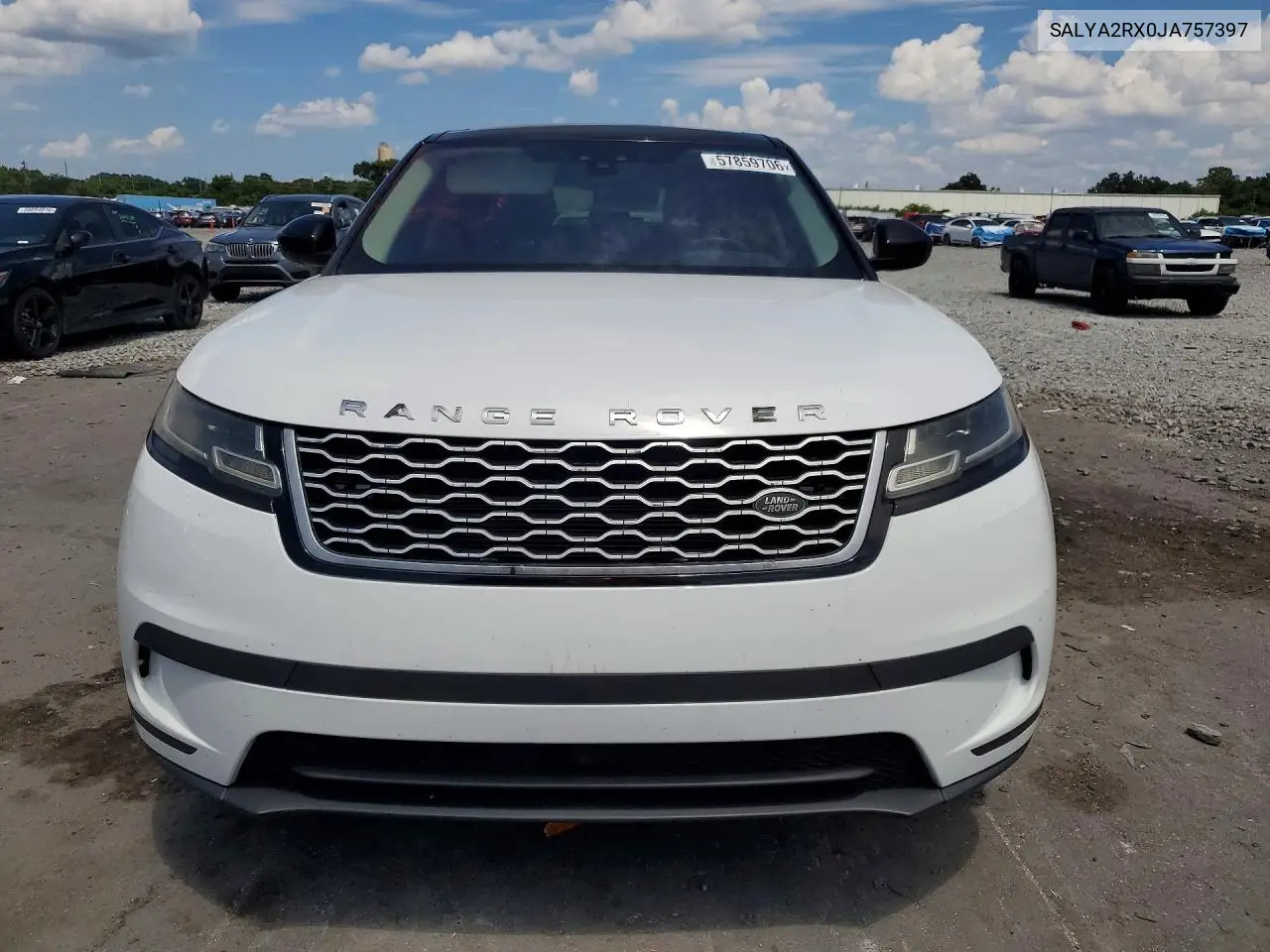 2018 Land Rover Range Rover Velar VIN: SALYA2RX0JA757397 Lot: 57859706