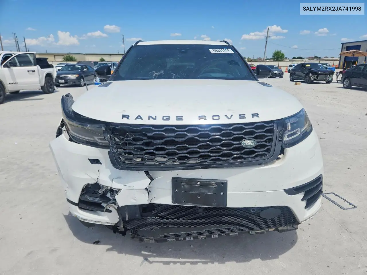 2018 Land Rover Range Rover Velar R-Dynamic Hse VIN: SALYM2RX2JA741998 Lot: 59891606