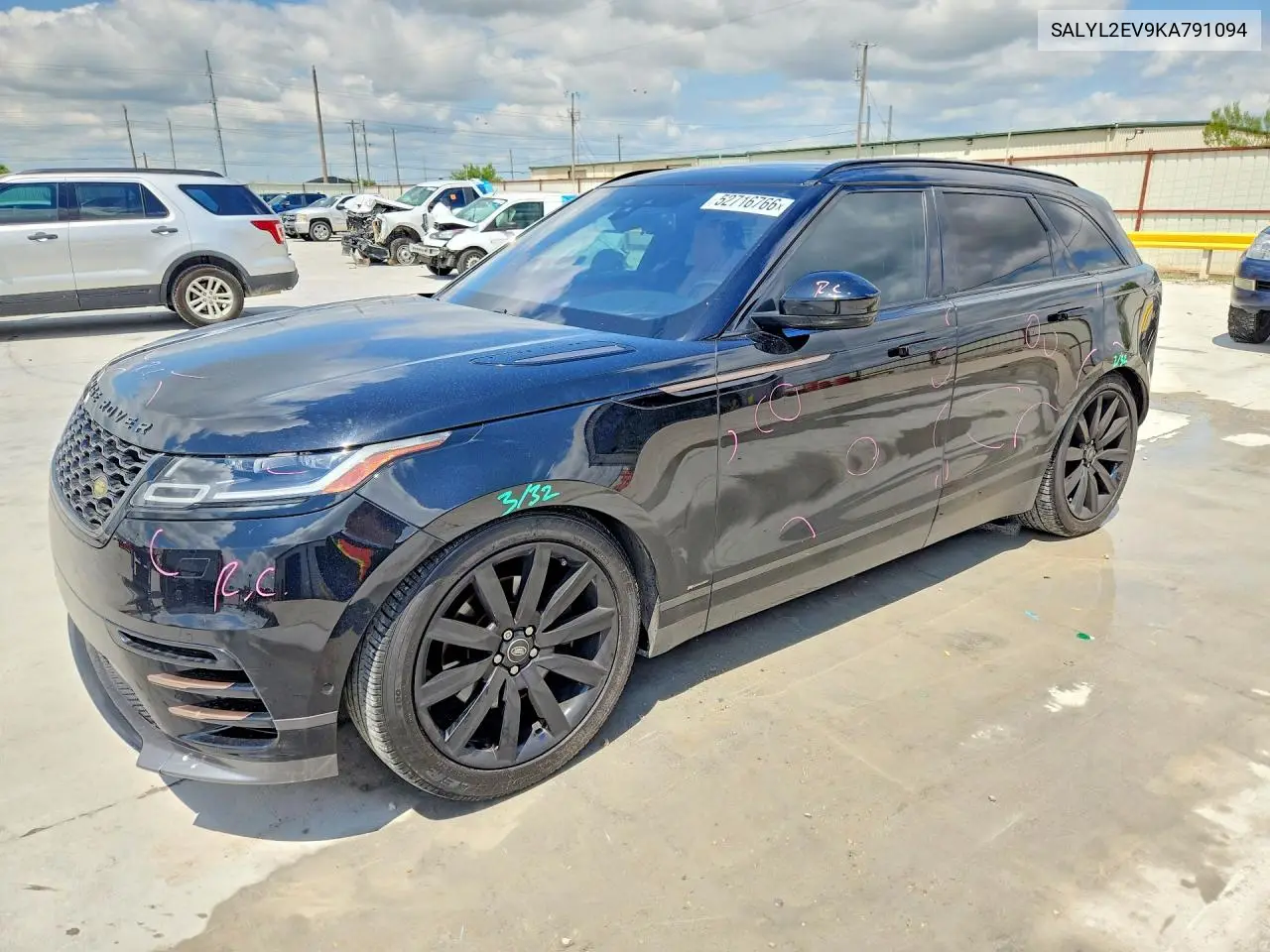 2019 Land Rover Range Rover Velar R-Dynamic Se VIN: SALYL2EV9KA791094 Lot: 52716766