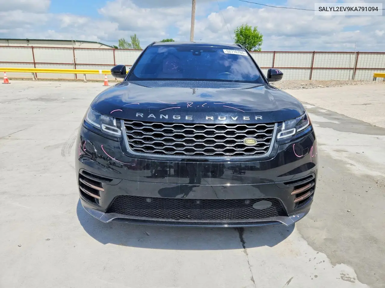 2019 Land Rover Range Rover Velar R-Dynamic Se VIN: SALYL2EV9KA791094 Lot: 52716766