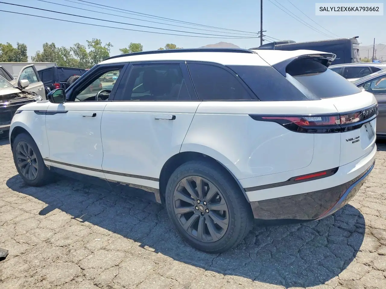 2019 Land Rover Range Rover Velar R-Dynamic Se VIN: SALYL2EX6KA793662 Lot: 56247986