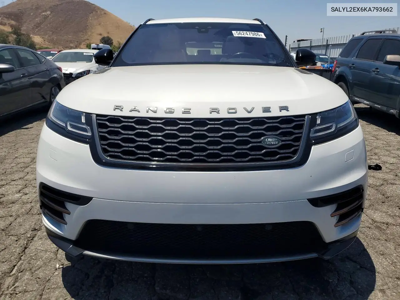 2019 Land Rover Range Rover Velar R-Dynamic Se VIN: SALYL2EX6KA793662 Lot: 56247986